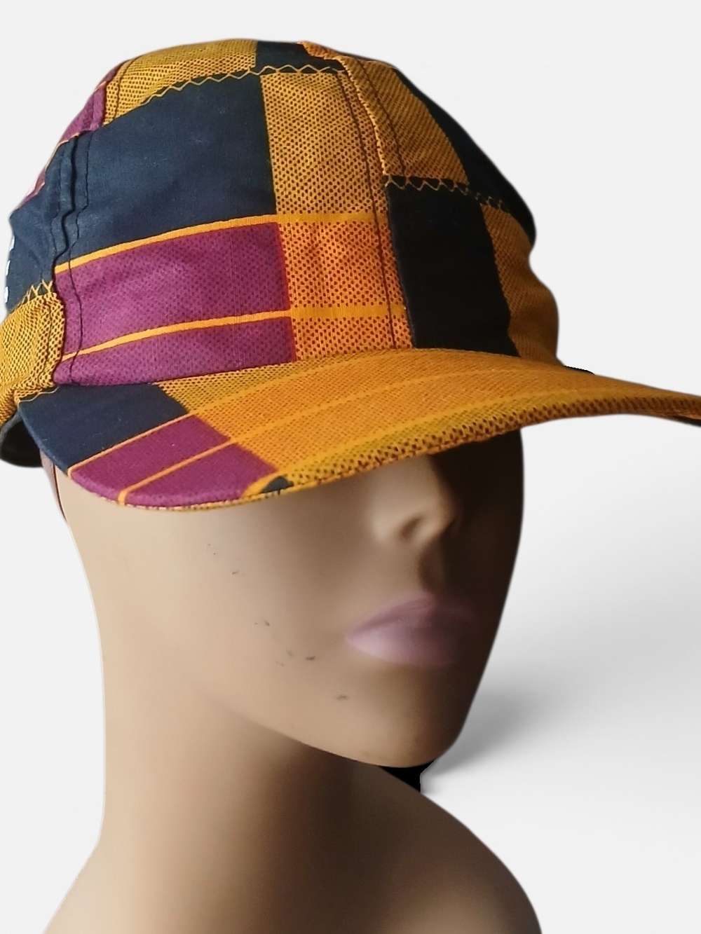 Vintage Kente Cotton Baseball hat snapback closure